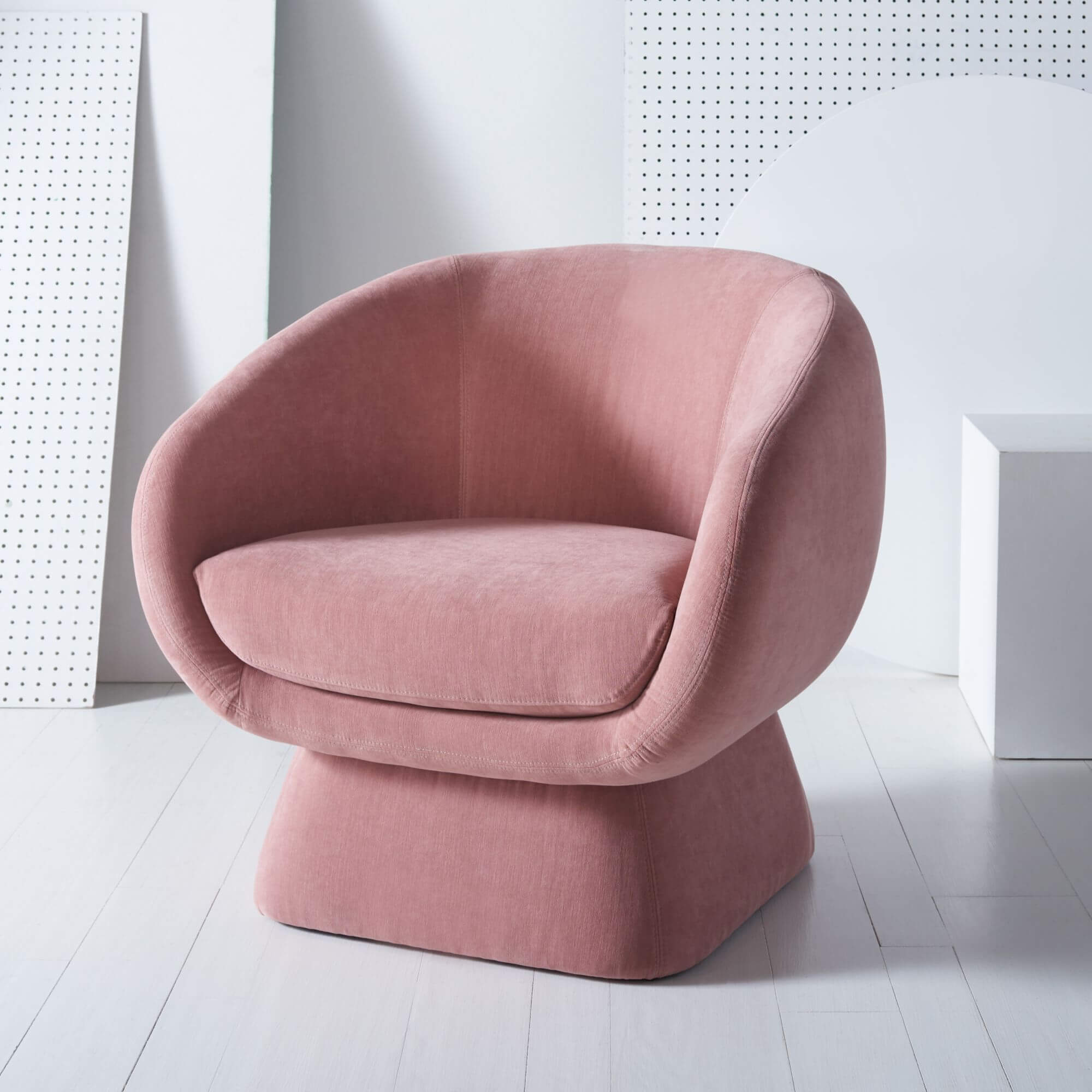 Eleazer Modern Accent Chair - Dusty Rose