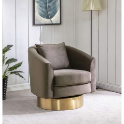 Sierra Swivel Barrel Chair - Dark Grey