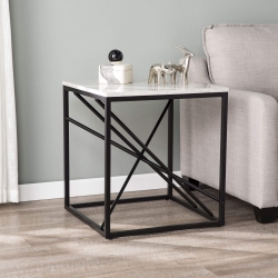 Arendal Faux Marble End Table