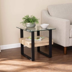 Granstead Farmhouse End Table w/ Shelf