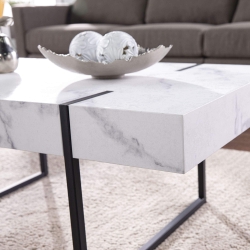 Rangley Modern Faux Marble Cocktail Table