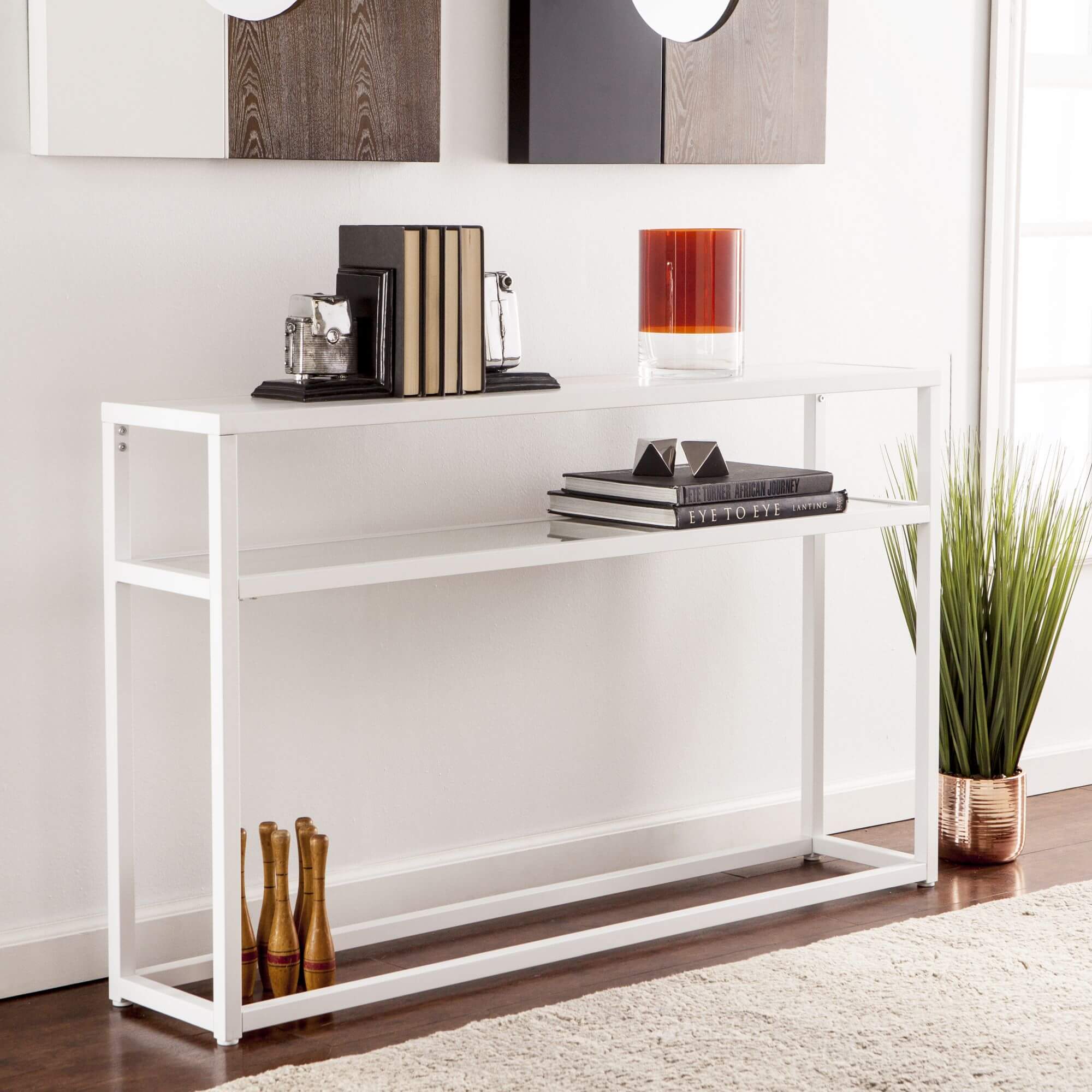Baldrick Narrow Console Table - White