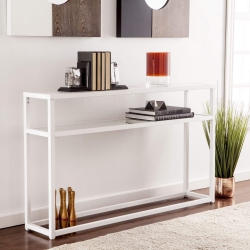 Baldrick Narrow Console Table - White