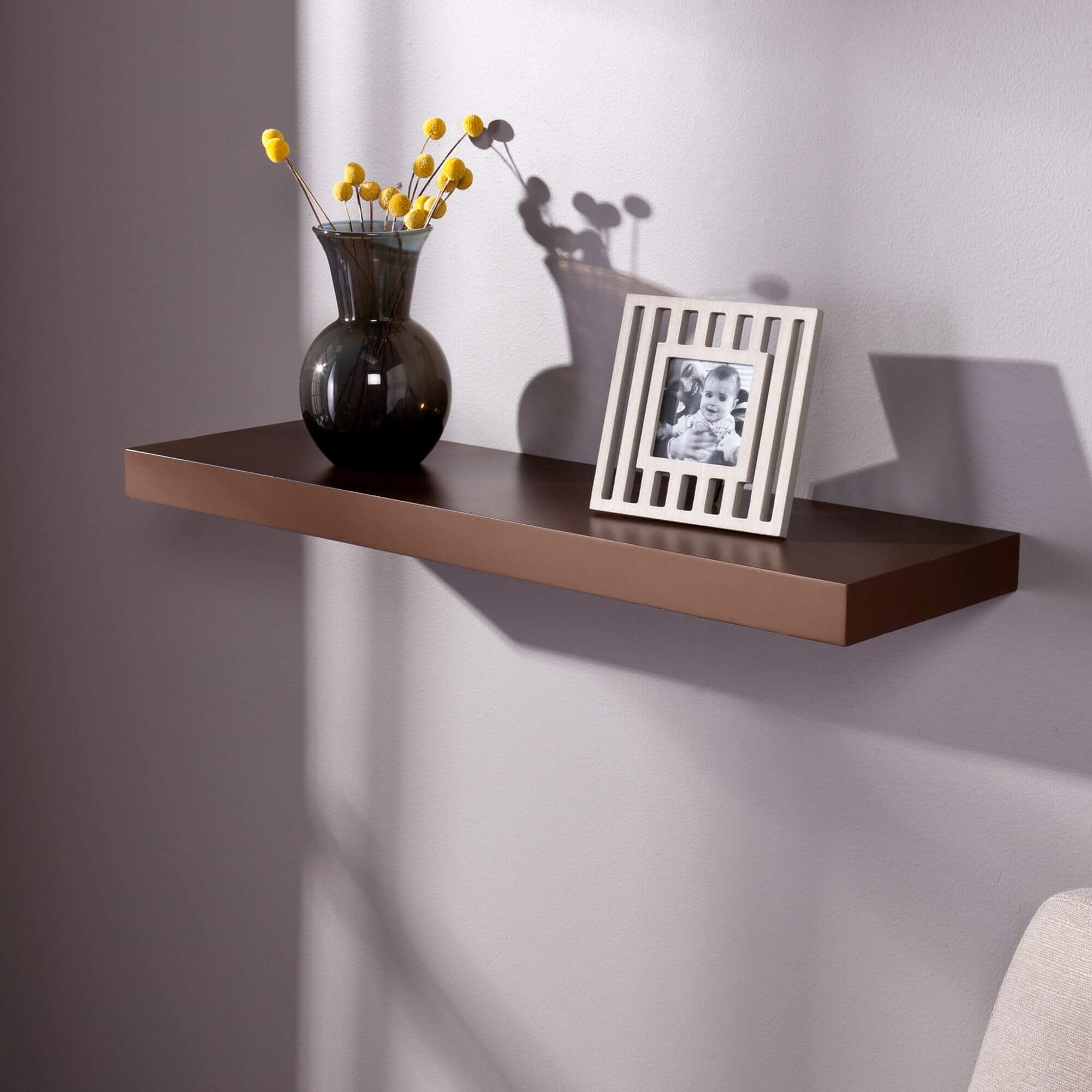 Chicago Floating Shelf 36" - Chocolate