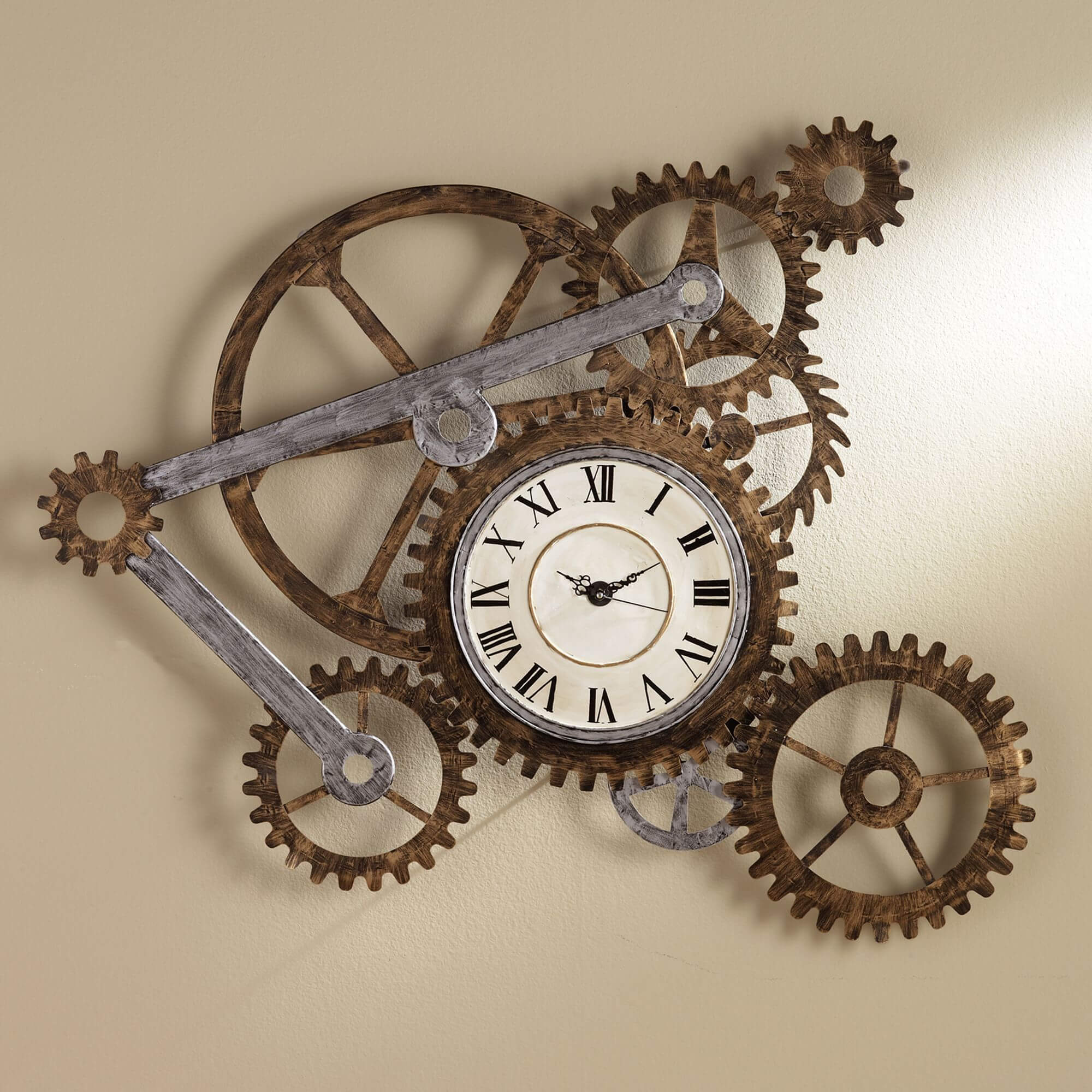 Gear Wall Art with Clock