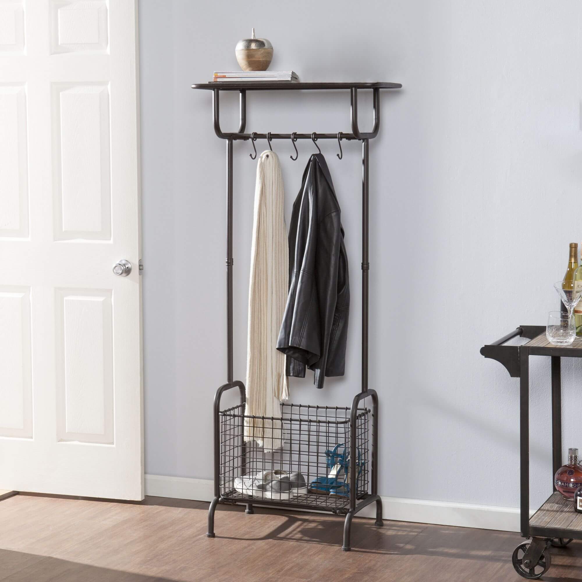 Renfro Metal Entryway Storage Rack