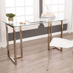 Haxor Writing Desk - Midcentury Modern Style - Champagne