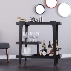 Holly & Martin Zhori Midcentury Modern Bar Cart - Black
