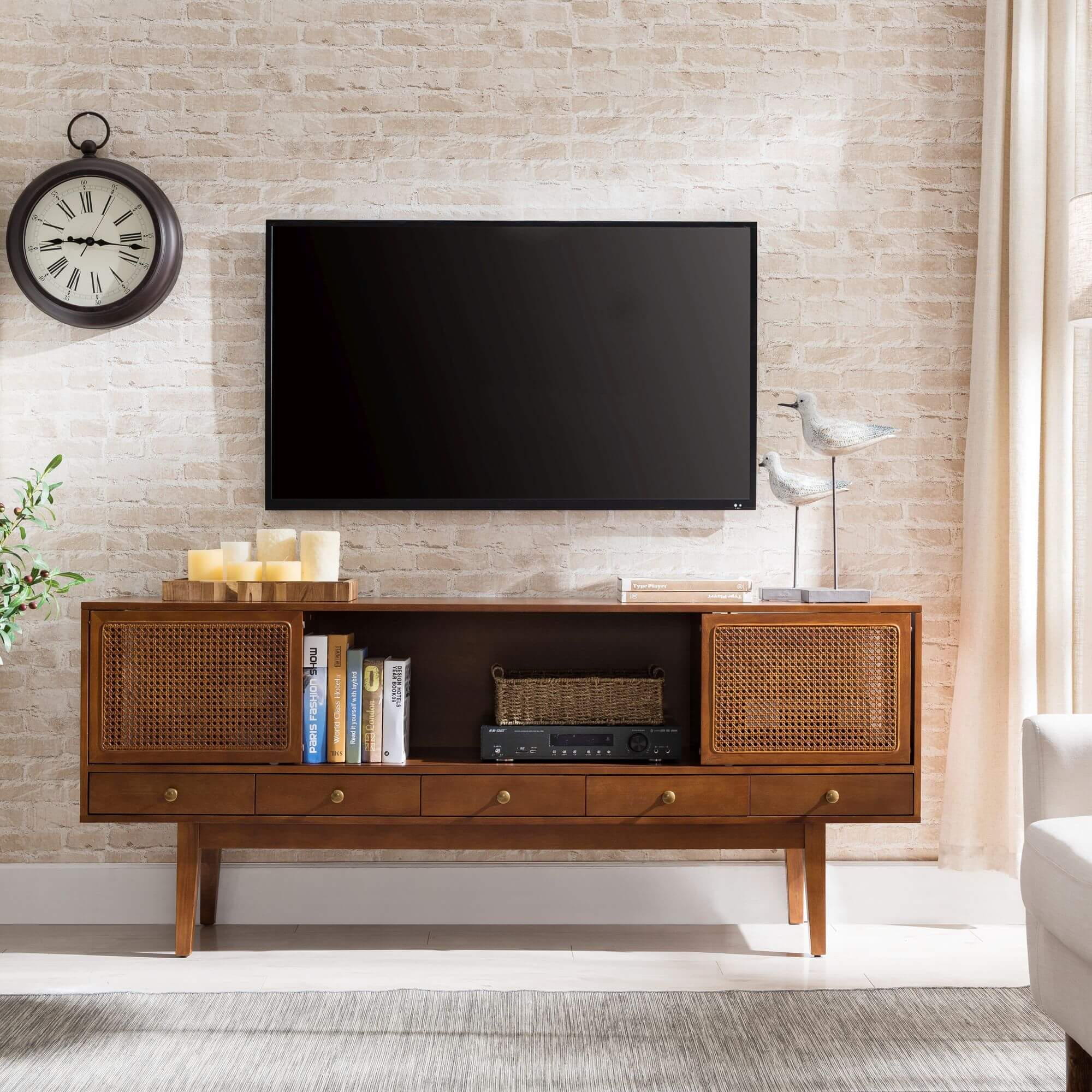 Simms Midcentury Modern Media Console