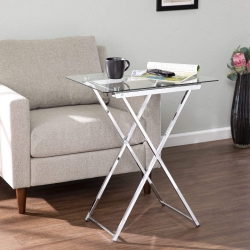 Meridino Folding Tray Table - Chrome