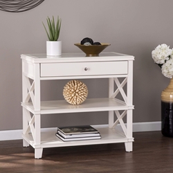 Wexbury Glass-Top Accent Table - White
