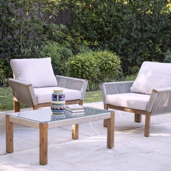 Brendina Outdoor Armchair w/ Cushions – 2pc Set