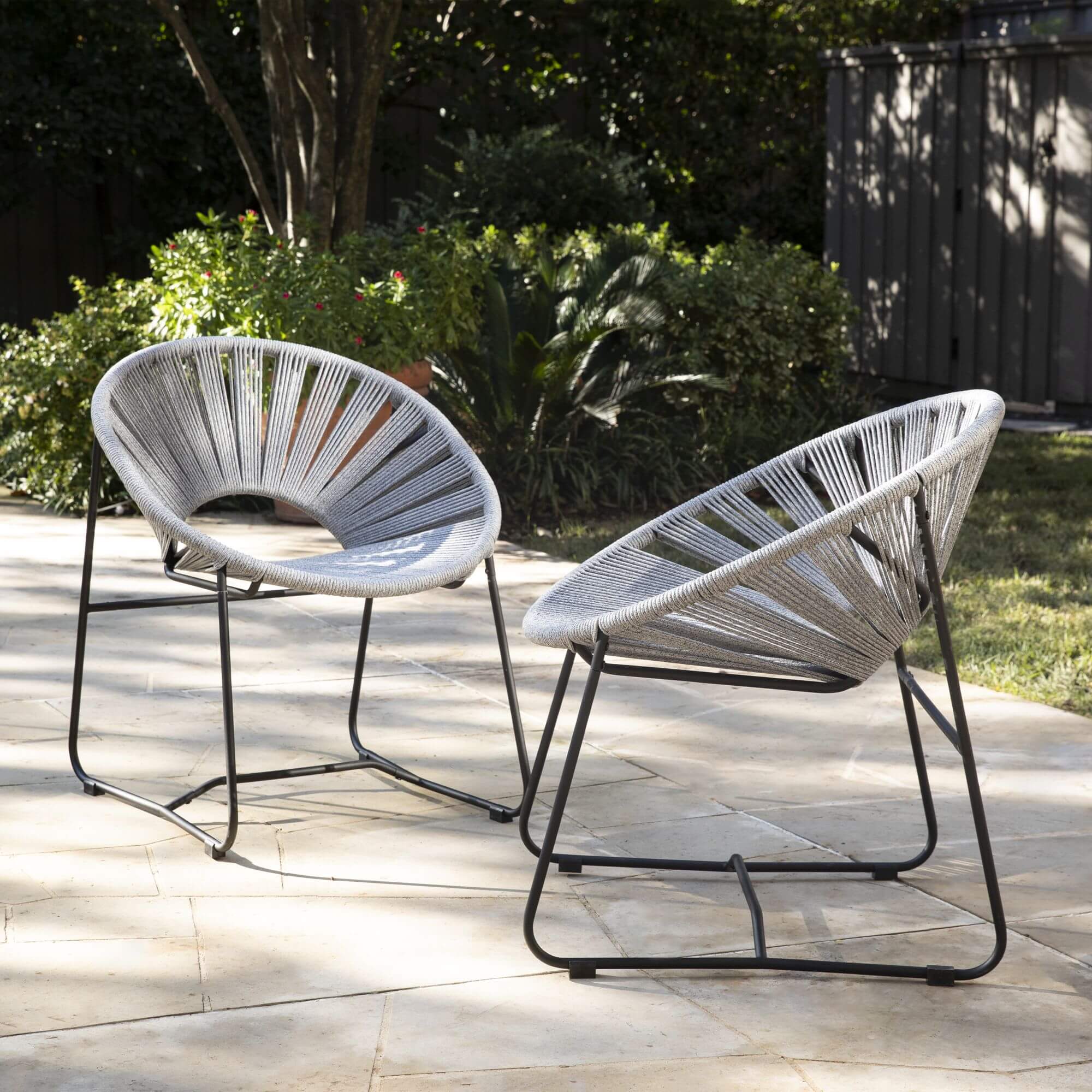 Rondly Outdoor Rope Chairs – 2pc Set