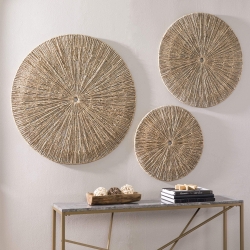 Dahlia Seagrass Wall Décor – 3pc Set