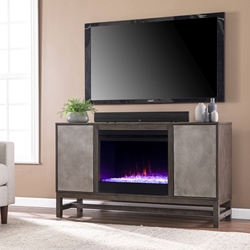 Lannington Color Changing Fireplace with Media Storage