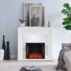 Stadderly Mirrored Fireplace with Smart Firebox