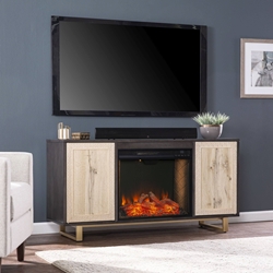 Wilconia Smart Media Fireplace with Carved Details