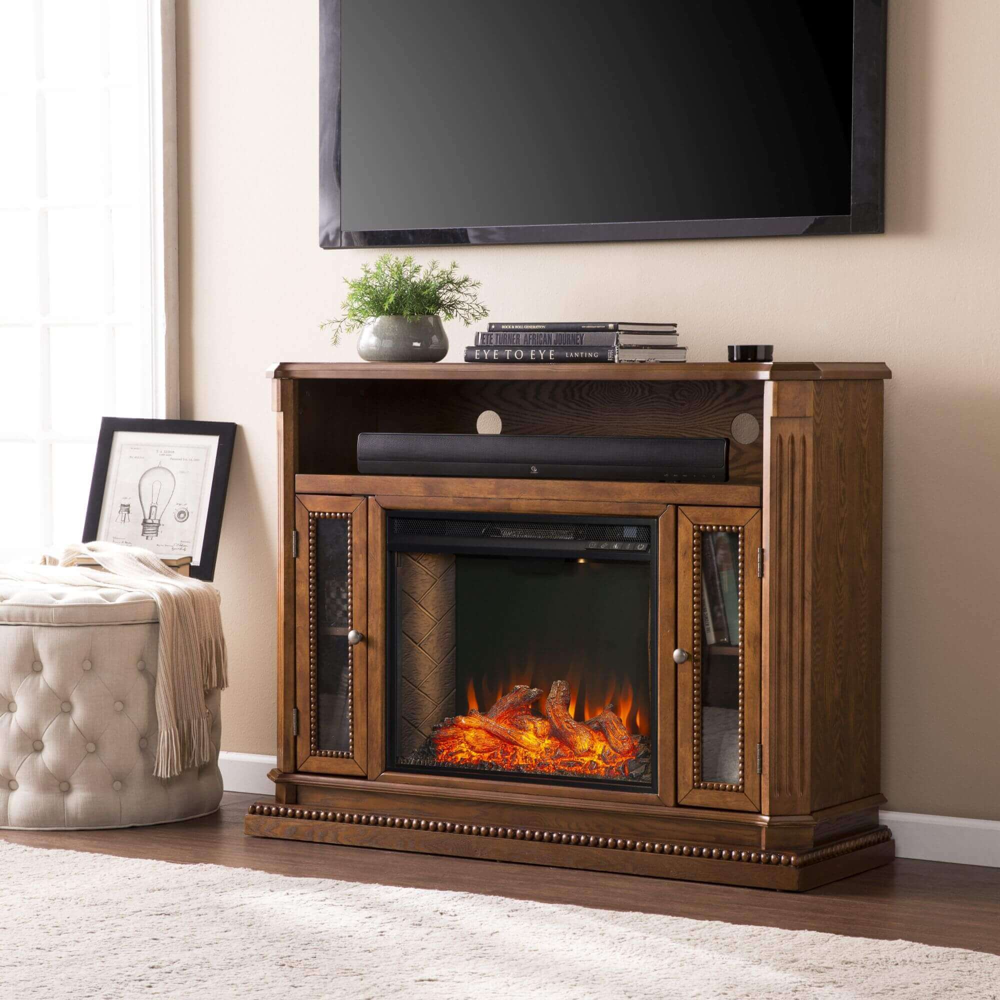 Atkinson Smart Media Fireplace with Storage