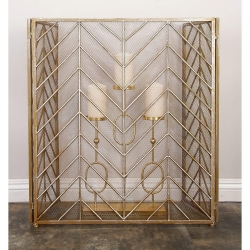 Tin Contemporary Fireplace Screen