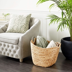 Dried Plant Material Contemporary Storage Wicker