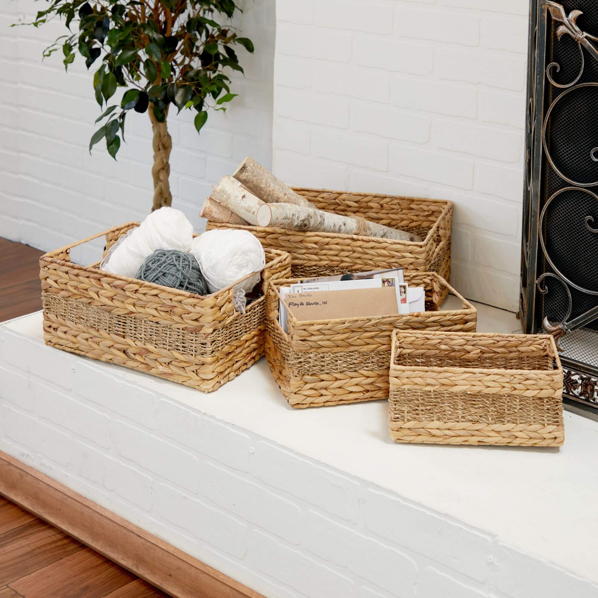 Dried Plant Material Coastal Storage Basket