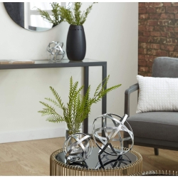 Iron Modern Sculpture Silver