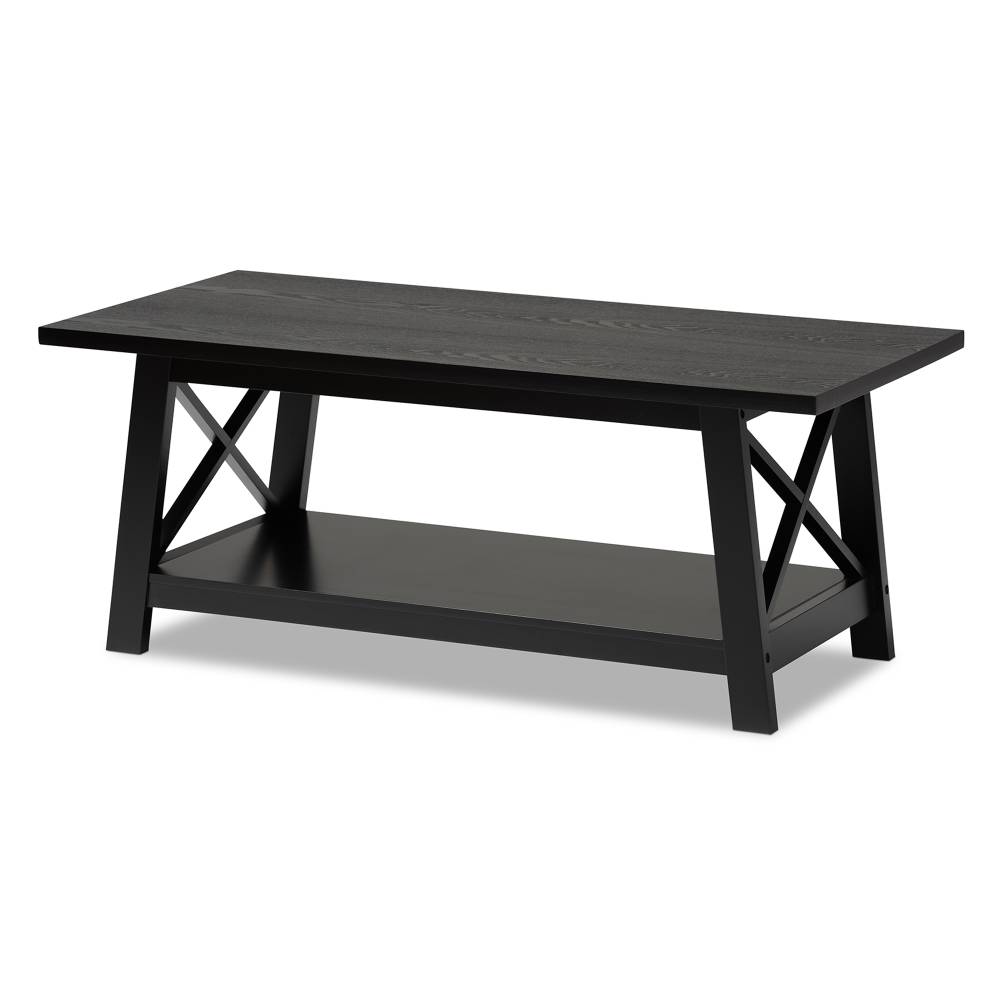Baxton Studio Germain Modern and Contemporary Black Finished Wood Coffee Table