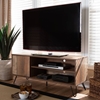 Baxton Studio Iver Modern and Contemporary Rustic Oak Finished 1-Door Wood TV Stand