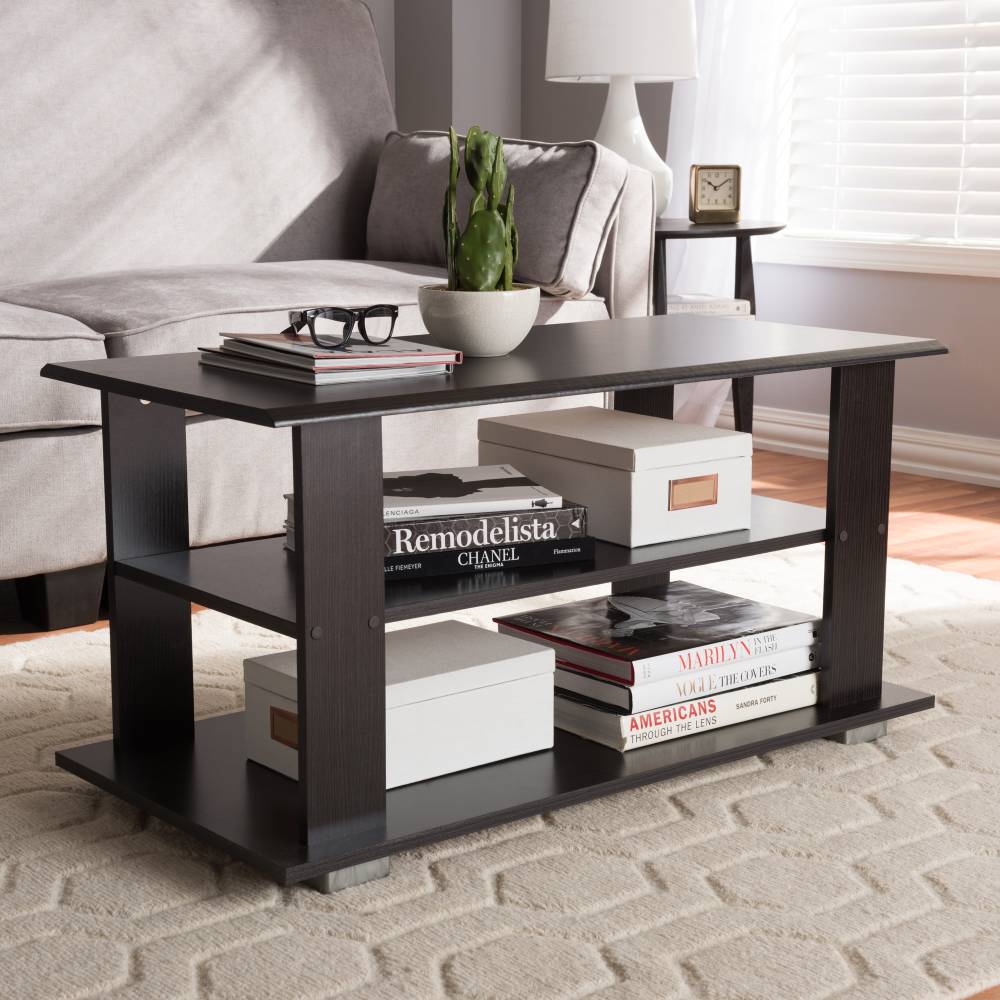 Baxton Studio Joliette Modern and Contemporary Wenge Brown Finished Coffee Table