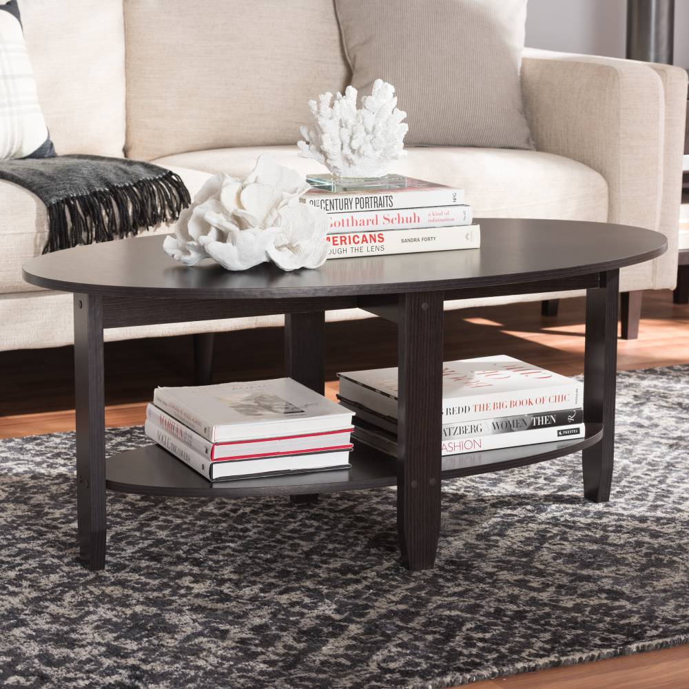 Baxton Studio Ancelina Modern and Contemporary Wenge Brown Finished Coffee Table