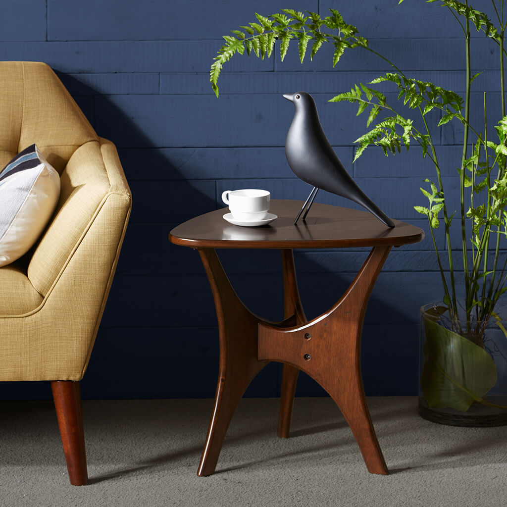Blaze Triangle Wood side Table