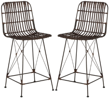 Safavieh Atara Wicker Bar Stool (Set of 2)
