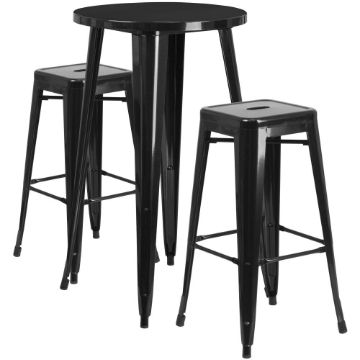 24RD Black Metal Bar Set