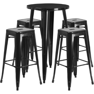24RD Black Metal Bar Set