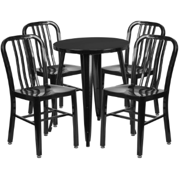 24RD Black Metal Table Set