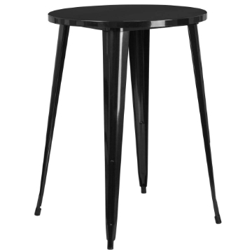 30RD Black Metal Bar Table