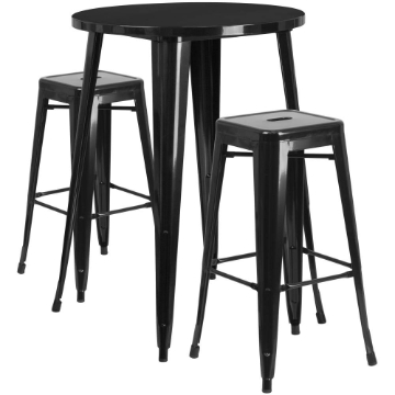 30RD Black Metal Bar Set