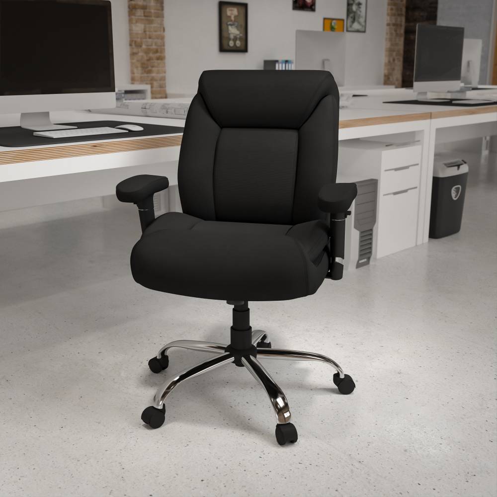 Black 400LB Mid-Back Chair