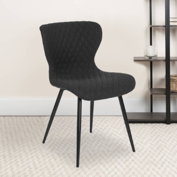Black Fabric Accent Chair