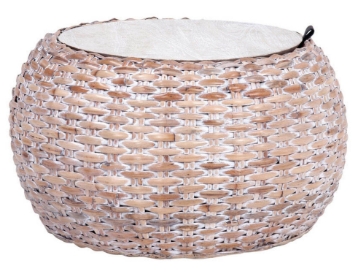 Cursten Wood And Rattan Coffee Table