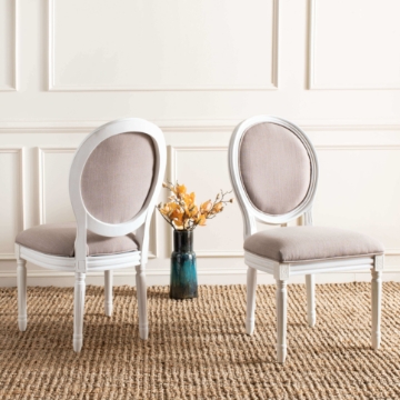 Thompson 19''H French Brasserie Linen Oval Side Chair