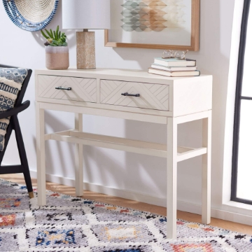 Dryden 2 Drawer Console - Distressed White