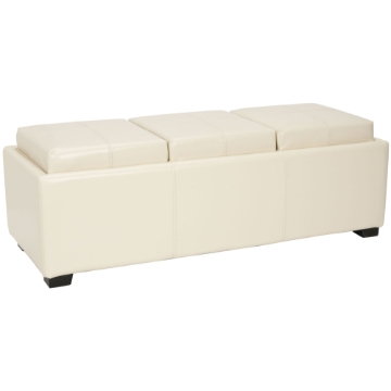 Whitley Triple Tray Ottoman - Flat Cream