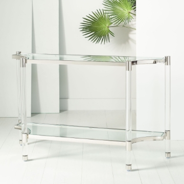 Namiko Acrylic Console Table - Chrome
