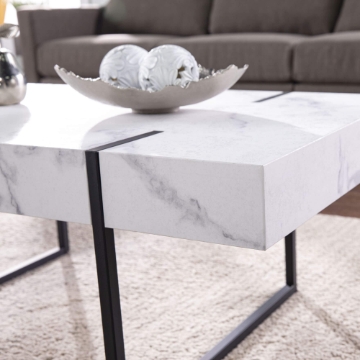 Rangley Modern Faux Marble Cocktail Table