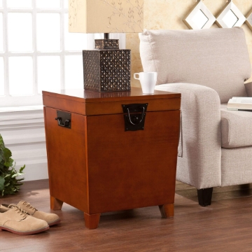 Pyramid Trunk End Table - Mission Oak