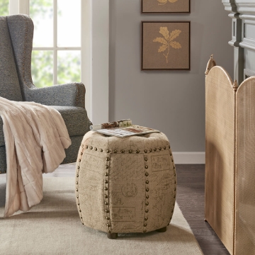 Brianna Octagon Tufted Ottoman