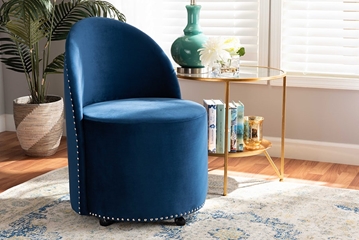 Bethel Glam and Luxe Rolling Accent Chair