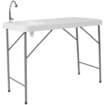 23x45 White Fold Table/Sink