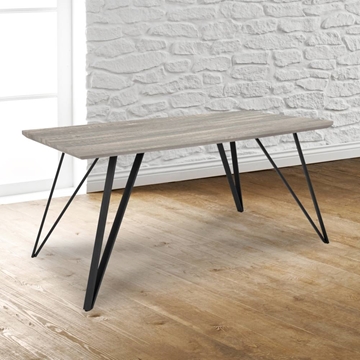 63x31.5 Gray Wood Dining Table